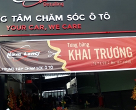 Dự án lắp cửa cho Trung tâm chăm sóc ô tô Nam Long